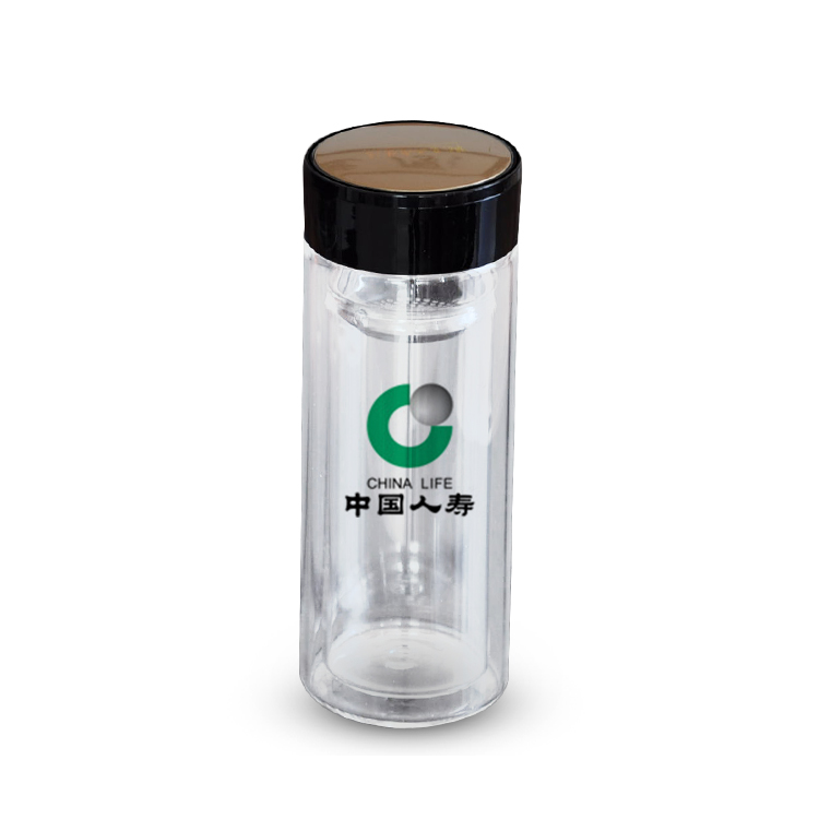 經(jīng)典蓋帶茶隔薄底雙層玻璃杯