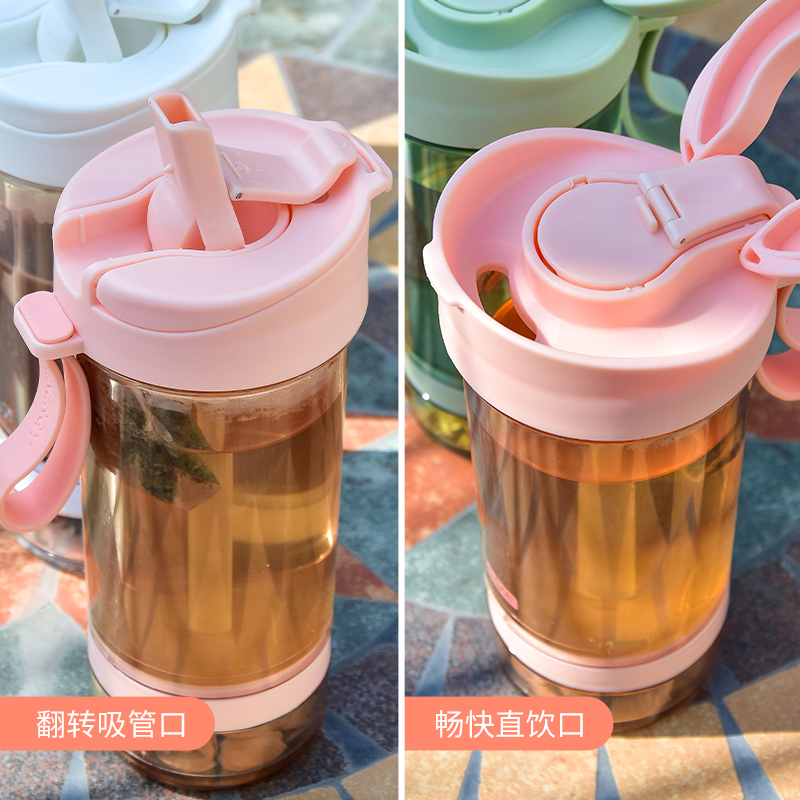 便攜簡約多功能運動鴨嘴雙飲水杯